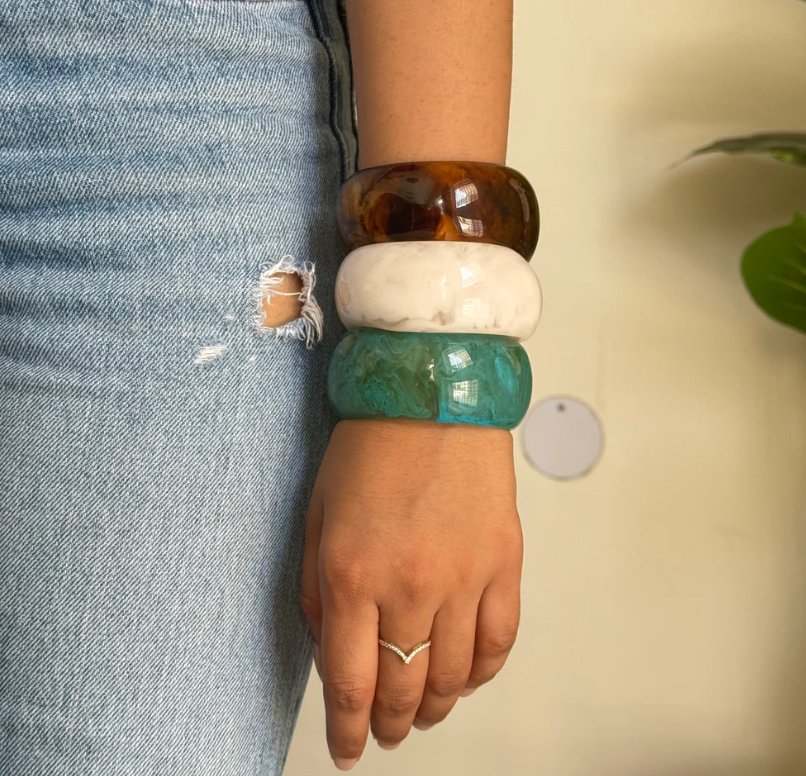 Resin Bangle Stack