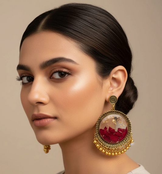 Glam Rose Jhumka