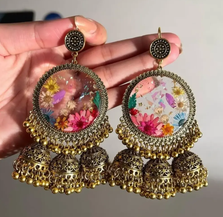 Glam Rose Jhumka