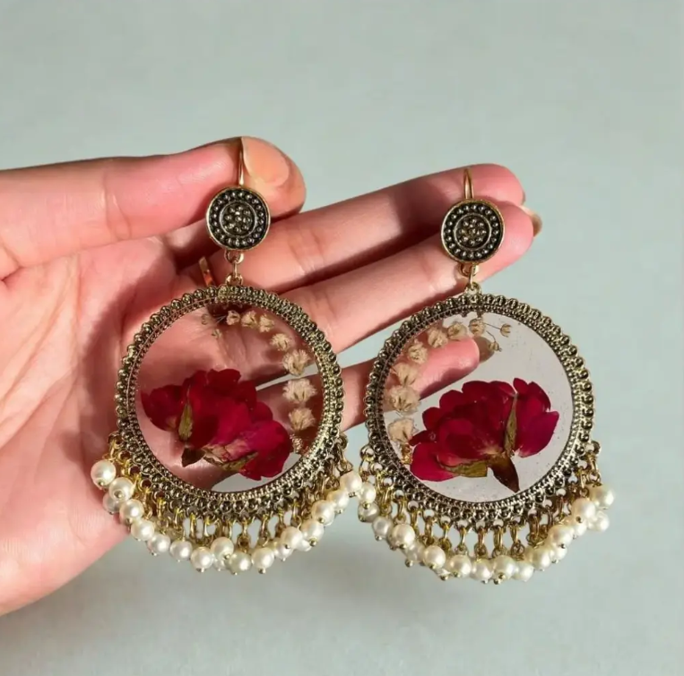 Glam Rose Jhumka